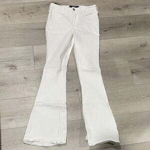 Hollister White High-Rise Vintage Flare Jeans